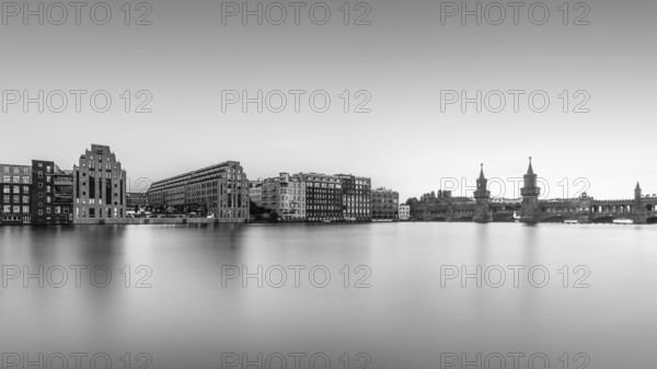 The Oberbaum Bridge connecting the Berlin districts of Kreuzberg and Friedrichshain with the