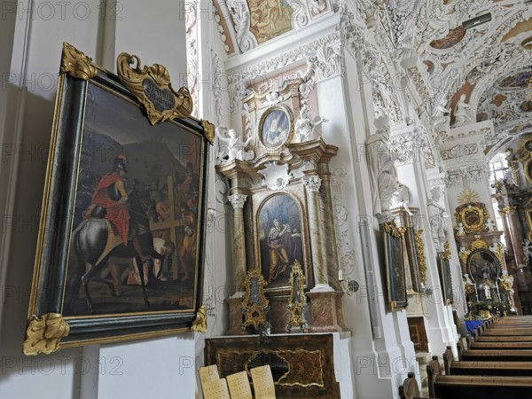 Interior of the collegiate church of Speinshart Monastery, abbey of the Premonstratensian Order,