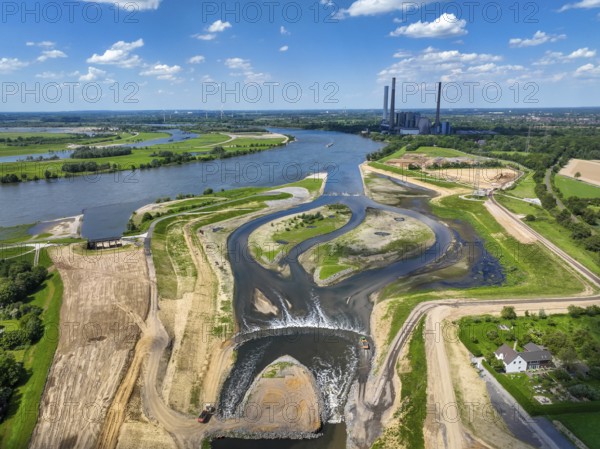 Dinslaken, Voerde, North Rhine-Westphalia, Germany, Renaturalisation of the Emscher. New Emscher