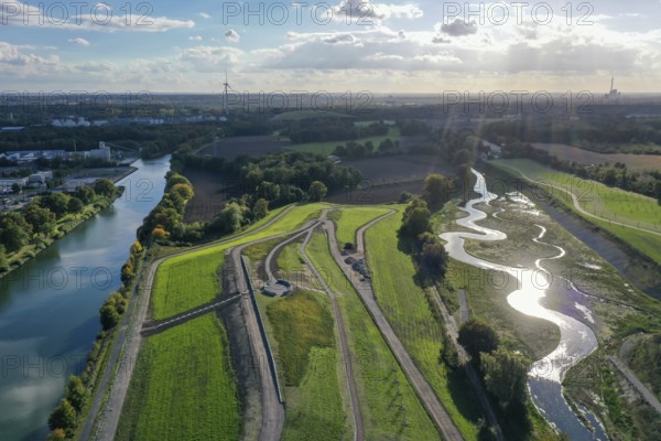 Recklinghausen, Castrop-Rauxel, North Rhine-Westphalia, Germany, Renaturalised Emscher, EMSCHERLAND