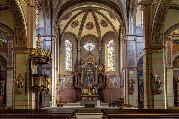 Altar of the town church of Our Lady of Mount Carmel in Bräunlingen, Black Forest,