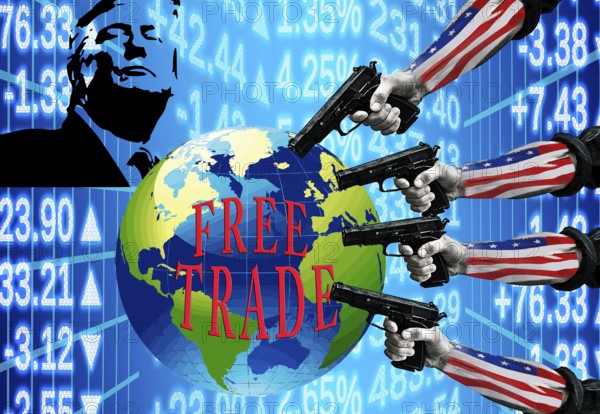 Symbolic image, free trade, free trade, political correctness, Ukraine, Russia war, EU, Germany and