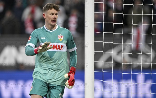 Goalkeeper Alexander Nübel VfB Stuttgart (33) Gesture Gesture WWK Arena, Augsburg, Bavaria,