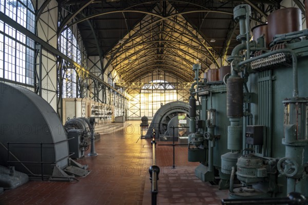 Machine hall of the disused coal mine and museum Zeche Zollern in Dortmund, part of the Route of