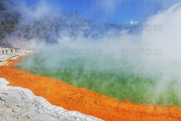Champagne pool, Waiotapu Thermal Park, Waiotapu, Rotorua, Bay of Plenty, North Island, New Zealand,