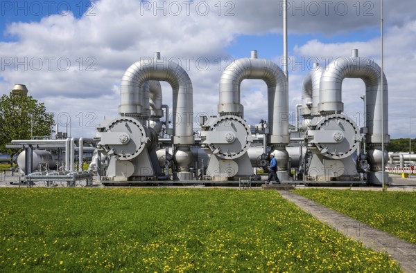 Werne, North Rhine-Westphalia, Germany, compressor station for natural gas and, in future, hydrogen