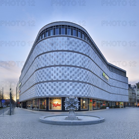 Höfe am Brühl shopping centre, called Blechbüchse, Richard-Wagner-Platz, Leipzig, Saxony, Germany,