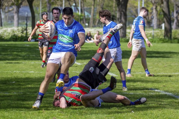 Heidelberg, 06.04.2024, Rugby 1st Bundesliga South/West, Season 2023/24, Matchday 10: SC Neuenheim