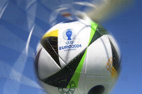 Symbolic image UEFA-EURO 2024: Close-up of the official match ball for the 2024 European Football