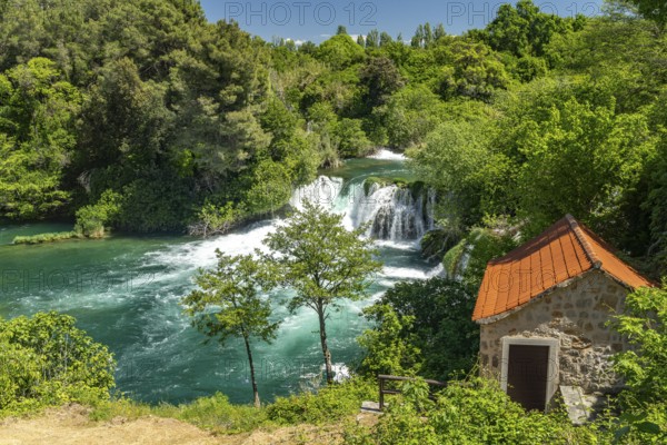 The Skradinski Buk waterfall in Krka National Park, Croatia, Europe