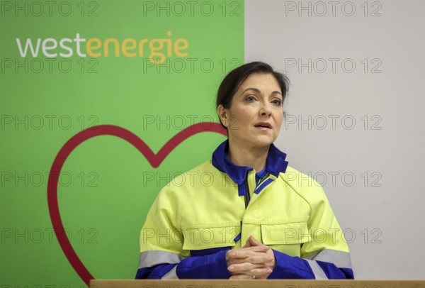 Holzwickede, North Rhine-Westphalia, Germany, Katherina Reiche, CEO of Westenergie AG, at a press