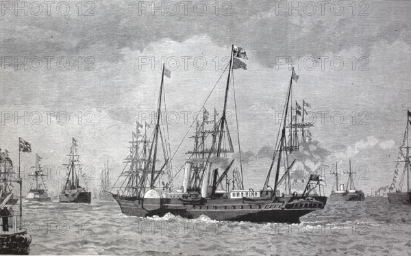 The visit of the German Emperor to England, The ship Hohenzollern with Emperor Wilhelm on board
