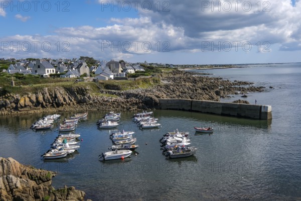 Pors Poulhan, Brittany, France - The picturesque harbour in Pors-Poulhan on the Route du Vent