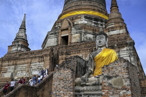 Buddha statue in Wat Yai Chai Mongkhon, Buddhist temple, Ayutthaya, Ayutthaya province, Thailand,