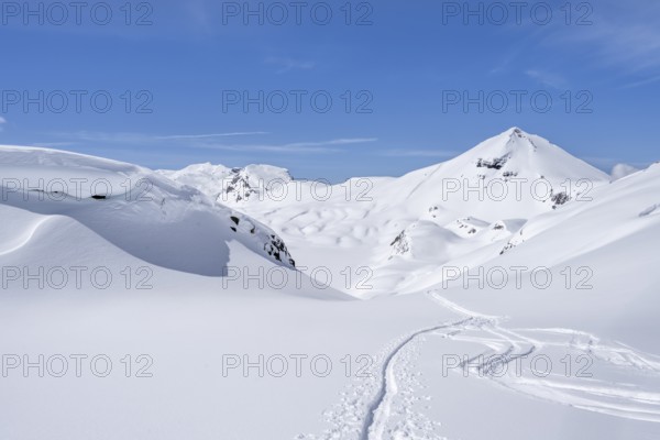 Snow-covered mountain landscape, Wildhorn, Bernese Alps, Bernese Oberland, Switzerland, Europe