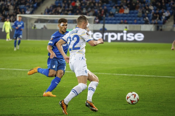 Football UEFA Europa League, 2024/25 season, matchday 2: TSG Hoffenheim v Dynamo Kiev. On the ball: