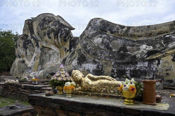 Reclining Buddha in Wat Lokayasutharam, Temple of the Resting Buddha, Ayutthaya, Ayutthaya