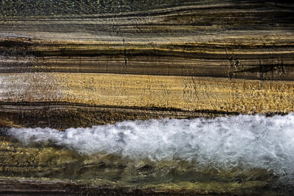 Rocks and foaming water, rock structures, Verzasca River, near Lavertezzo, Verzasca Valley, Valle