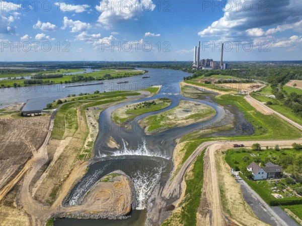 Dinslaken, Voerde, North Rhine-Westphalia, Germany, Renaturalisation of the Emscher. New Emscher