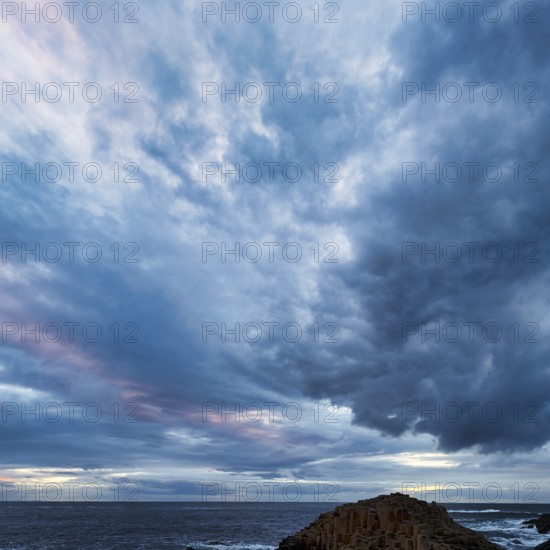 Evening sky, rain clouds, Giant's Causeway, Giants Causeway, Causeway Coastal Route, Antrim,