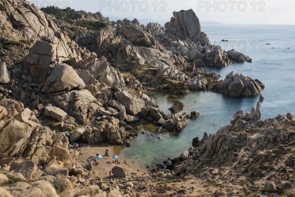 Bizarre and huge granite rocks by the sea, Spiaggia Cala Francese, Capo Testa, near Santa Teresa di