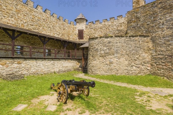 Lubovna Castle, built at the end of the 13th century. Station 6 and 7, Western Renaissance bastion