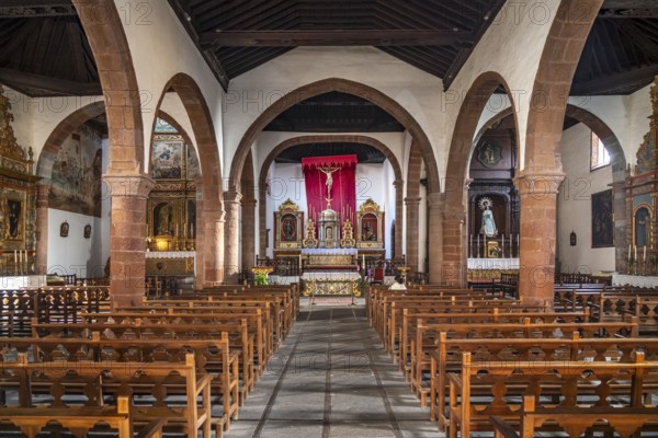 Interior of the Church of the Assumption of the Virgin Mary or Nuestra Senora de Asuncion in the