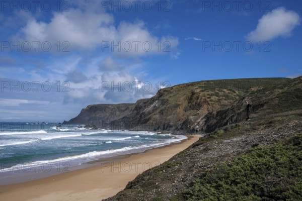 Vila do Bisbo, Algarve, Portugal - Ponta Ruiva Beach Praia da Ponta Ruiva, beautiful secluded sandy