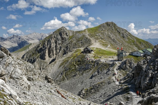 View of the Hafelekar of the Innsbruck North Chain of the Alps, Alpine landscape, Innsbruck, Tyrol,