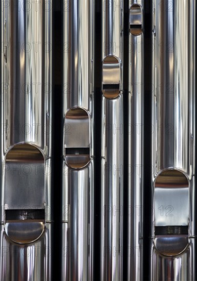 Open labial pipes, organ pipes, detail, Cathedral, Cathedral Church of St. Blasii in Braunschweig,