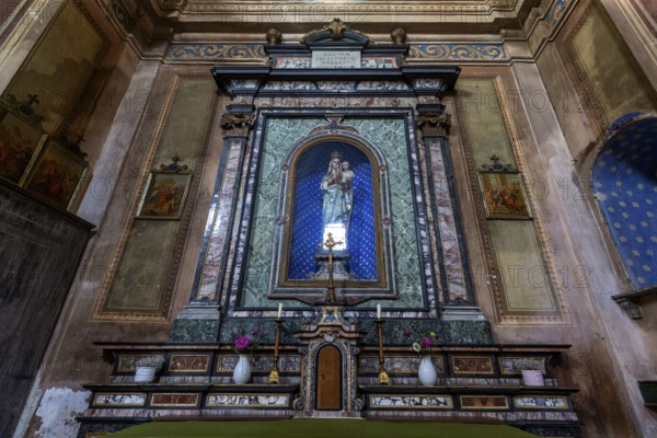 Parish church of Sant'Anna, 1747-1753, interior view, mountain village of Rasa, Centovalli, Canton