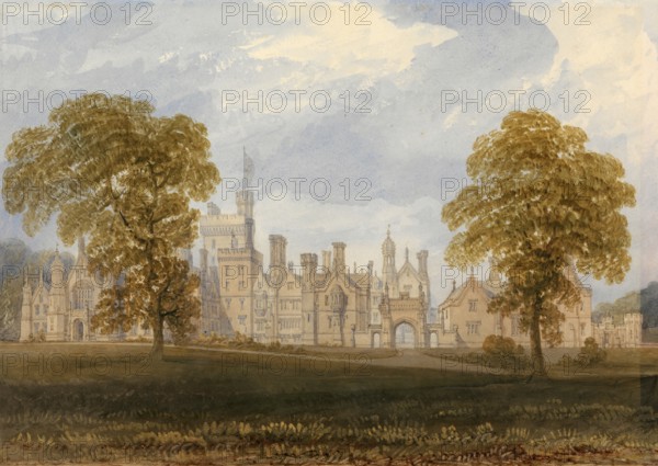 Costessey Hall, also called Cotesby Hall, a manor house in Costessey, Norfolk, England, digitally
