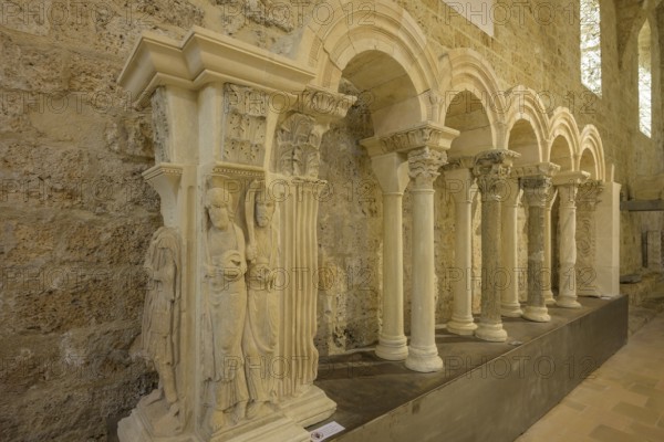 Museum in the Abbey of Gellone, also Saint-Guilhem-le-Désert Monastery, Département Hérault,