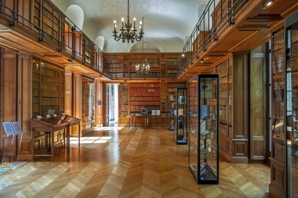 17th century library at Château de Bel?il, Baroque castle in Beloeil and residence of the princes