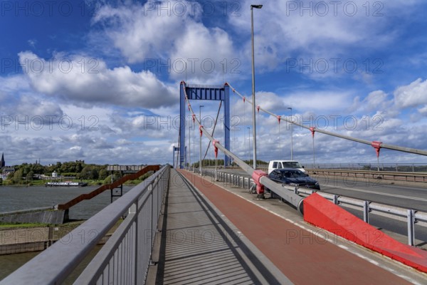 The Friedrich Ebert Bridge over the Rhine between Ruhrort and Homberg, Duisburg, North