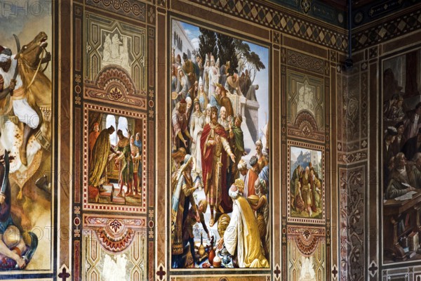 Cycle of wall paintings in the Kaisersaal Goslar in the spirit of Borussian historiography by