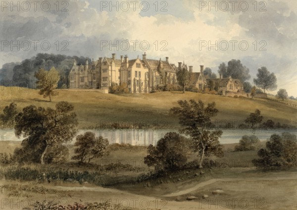 South West View of Rushton Hall, Northamptonshire, the Seat of the Honourable Mrs. Cockayne,