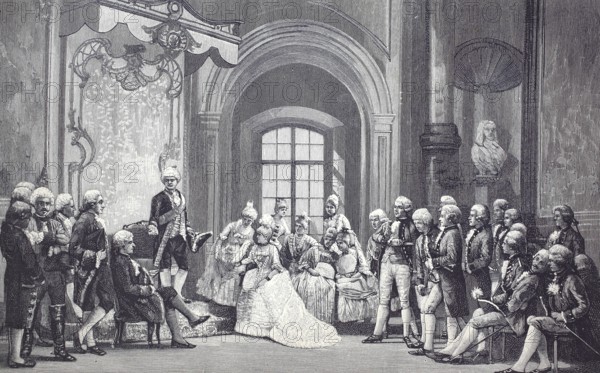 The ninth foundation festival of the Hohe Karlsschule in Stuttgart on 14 December 1779, first