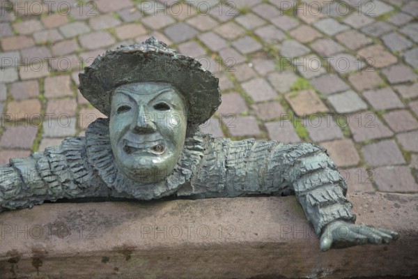 Fool's fountain by Walter Haaf 1971, carnival fountain, Swabian-Alemannic, carnival, fools,