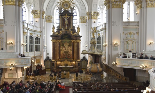 Europe, Germany, Hanseatic City of Hamburg, City, St. Michael's Church, Ludwig-Erhard-Straße,