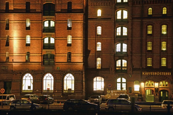 Europe, Germany, Hamburg, historic warehouse district, view from the customs canal to the former