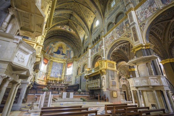 View of the main altar in the Cathedral of Santa Maria Assunta, Cremona, Province of Cremona,