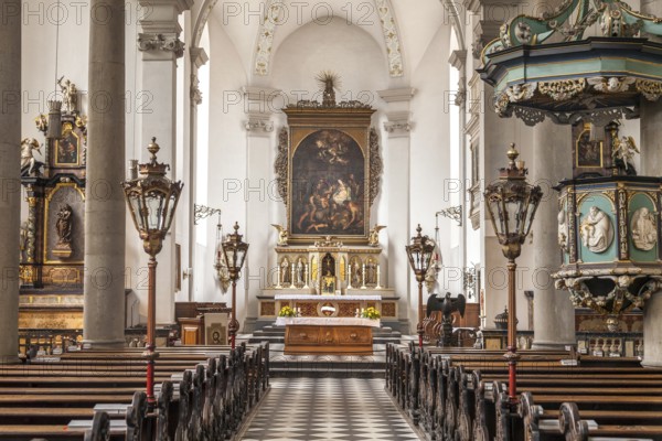 Interior of the Catholic Church of St Maximilian, Maxkirche, state capital Düsseldorf, North