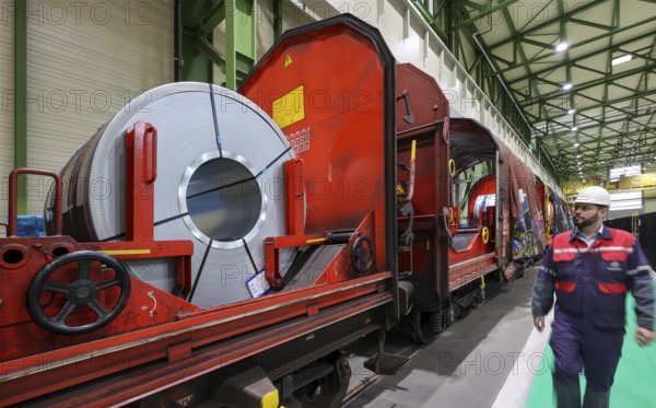 Dortmund, North Rhine-Westphalia, Germany, ThyssenKrupp Steel, FBA 10 hot-dip galvanising line 10,