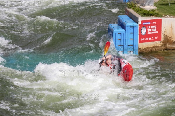 Oklahoma City, Oklahoma, Kayaking at Riversport, a center devoted to kayaking, rafting, and other