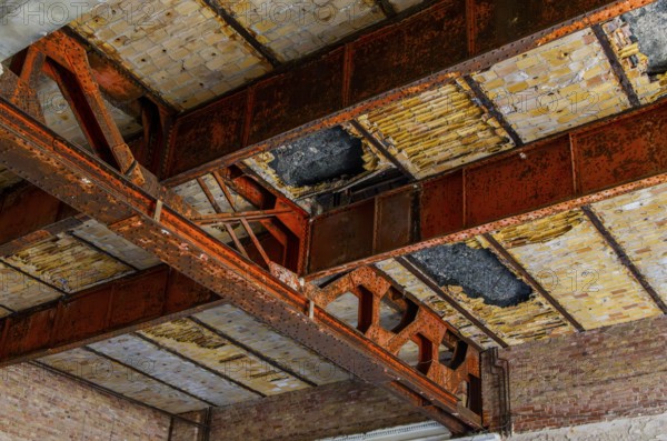 Interior view, former Alpine house on the historic site of the tuberculosis sanatorium in Beelitz,