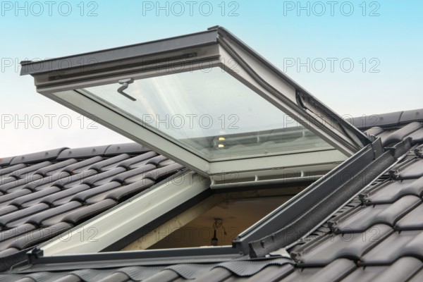 New skylight on a newly tiled roof