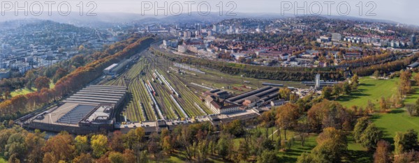 Track apron at the main railway station, Europaviertel Stuttgart. After completion of the Stuttgart