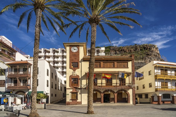The Ayuntamiento town hall on Plaza de las Américas square in the island's capital San Sebastian de