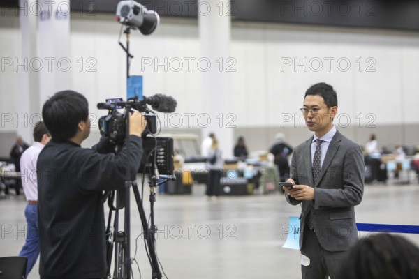 Detroit, Michigan USA, 5 November 2024, News media reported on the counting of Detroit absentee